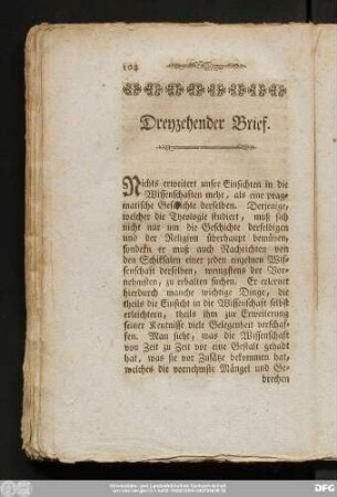 Dreyzehender Brief.