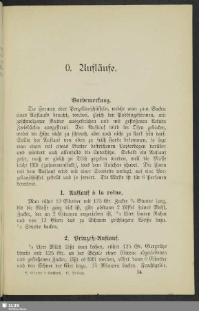 O. Aufläufe