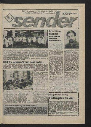 Betriebszeitung 'WF-Sender', Nr.10/1989 (2. Märzausgabe 1989)
