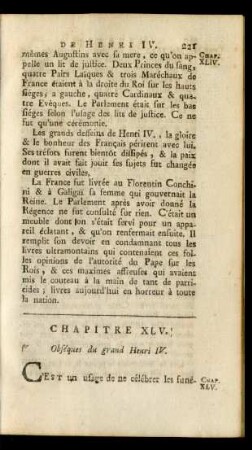 Chapitre XLV. Obséques du grand Henri IV.