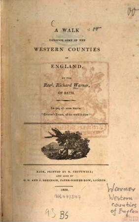 A walk through some of the Western counties of England