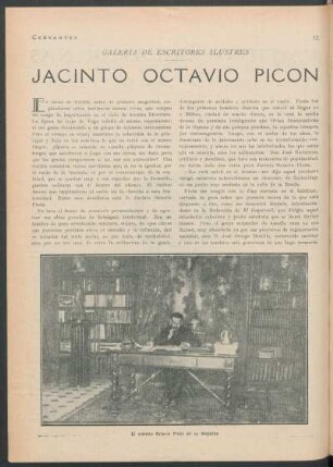 Galería de escritores ilustres : Jacinto Octavio Picon