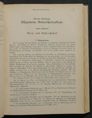 Neunte Abteilung. Allgemeine Gesundheitspflege.