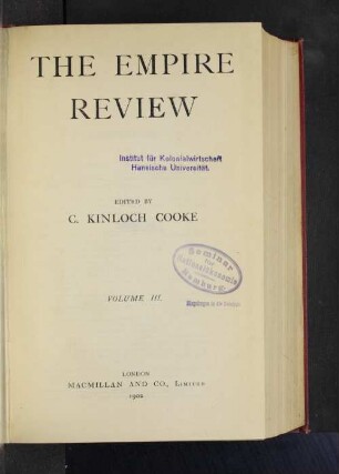 3.1902, Nos. 13-18 (February-July): The Empire review and journal of British trade