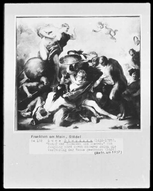 Kampf der Tugenden und Laster (ein Jüngling wird durch Minerva gegen die Verführung der Venus geschützt)