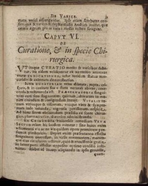 Caput VI. De Curatione, & in specie Chirurgica.