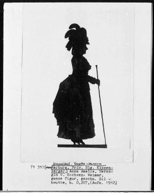 Silhouette der Herzogin Anna Amalia von Sachsen-Weimar