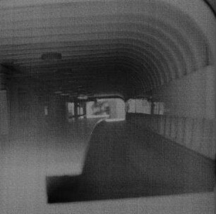 Wettbewerb U-Bahnhof Blissestraße (nicht realisiert), 1. Preis – Gesamtmodell, Innenansicht (Modell geschlossen). Berlin-Wilmersdorf