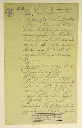 Heiratsvertrag Anton Dilger