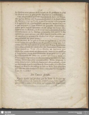De l'acier fondu