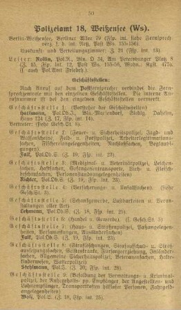 Polizeiamt 18, Weißensee