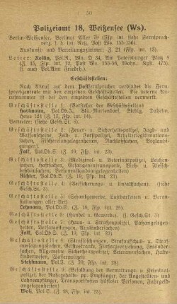 Polizeiamt 18, Weißensee