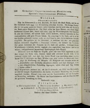 Special-Superintendenz Wildbad.