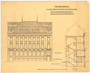 Berliner Handelsgesellschaft, Berlin: Ansicht, Schnitt