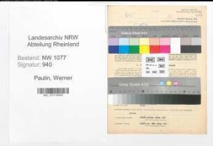 Entnazifizierung Werner Paulin , geb. 02.02.1922 (Polizist)