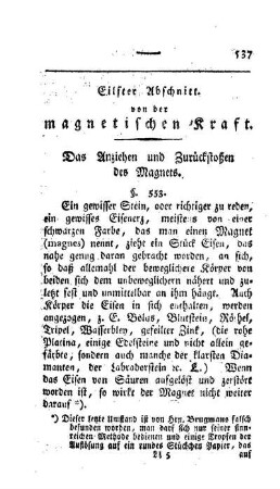 Eilfter Abschnitt: Von der magnetischen Kraft