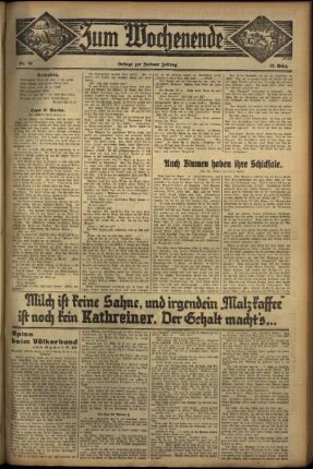 Dritte Ausgabe vom Sonntag, den 26. März 1933.
