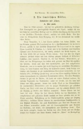 2. Die semitischen Völker