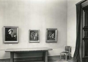 Dresden-Altstadt. Zwinger, Semperbau. Saal mit Leihgabenausstellung der Eremitage Leningrad (heute: Sankt Petersburg)