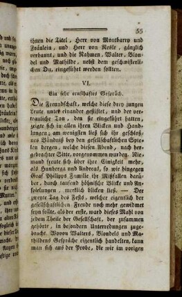 VI. Ein sehr ernsthaftes Gespräch.