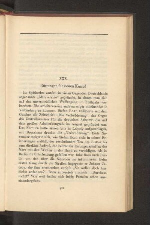 XXX. Rüstungen für neuen Kampf