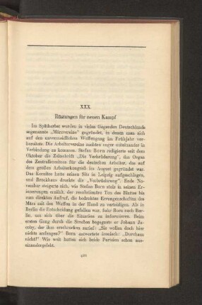 XXX. Rüstungen für neuen Kampf