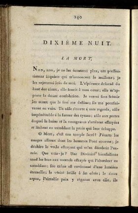Dixième Nuit. La Mort.