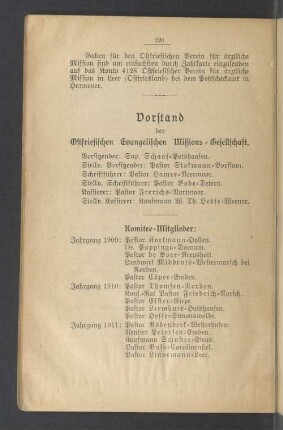 Vorstand der Ostfriesischen Evangelischen Missions-Gesellschaft