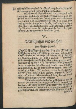V. Von schlaffen und wachen.