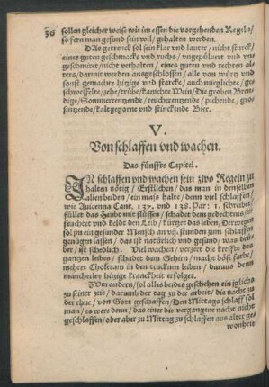 V. Von schlaffen und wachen.