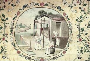 Tapetenbild mit chinesischer Alltagsszene