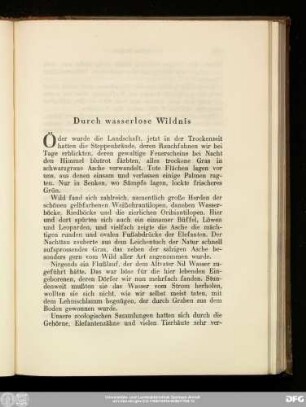Durch wasserlose Wildnis