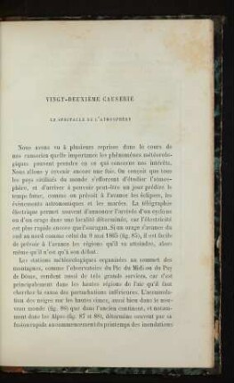 Vingt-deuxième causerie [...]