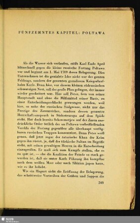 Fünfzehntes Kapitel: Poltawa