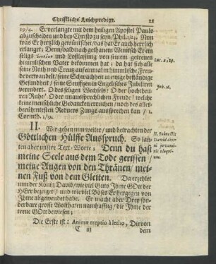 II. [Des Göttlichen Trosts und Hülffe Ausspruch.]
