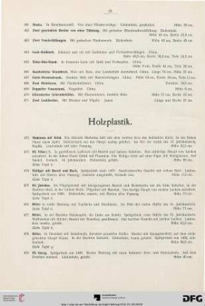 Holzplastik (Nr. 472-503)