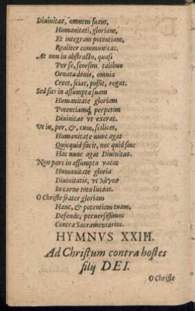 Hymnus XXIII. Ad Christum contra hostes filii Dei.