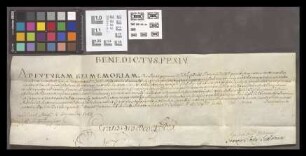 Mainz (St. Johann): Indulgentiae Benedicti Papae XIV. pro Ecclesia Collegiata St. Johannis in civitate mogunt.