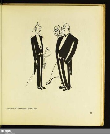 Lithographie zu Carl Sternheim "Fairfax"