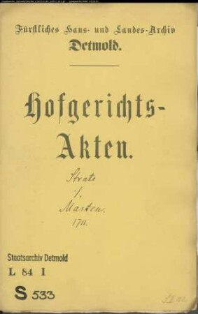 Strate oder Häger zu Westorf gegen Hermann Martens, Küsters zu Hohenhausen, Erben im Eickholt und Jacobsen in Hohenhausen - Abrechnung