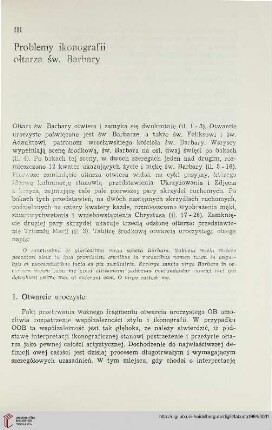 III: Problemy ikonografii ołtarza św. Barbary
