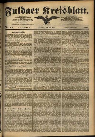 Ausgabe vom Montag, den 22. Mai 1905.
