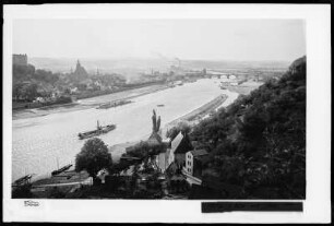 Blick auf Pirna mit Posta und Elbbrücke