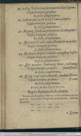 Psalmus CXXXVII. Super flumina Babylonis