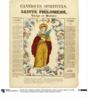 Cantiques spirituels. Sainte Philomène, vierge et martyre.