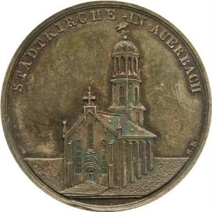 Auerbach - Wiederaufbau der abgebrannten Stadtkirche
