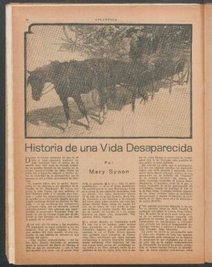 Historia de una vida desaparecida