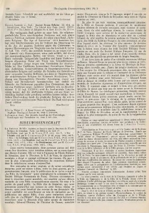 189-191 [Rezension] La Sainte Bible