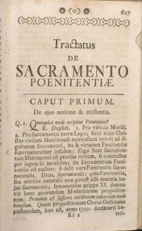 Tractatus De Sacramento Poenitentiae.
