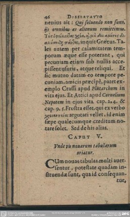 Caput V. Unde vis nouarum tabularum oriatur